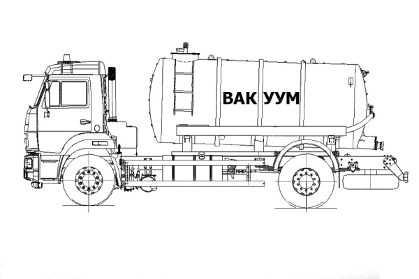 Автоцистерна вакуумная АВ-8 на КАМАЗ 43253 (КО-505)