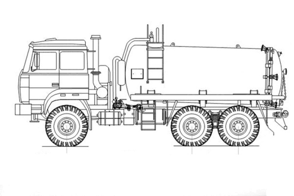 Автоцистерна АКН-12 на УРАЛ 4320 (бескапотный) (КО-510)