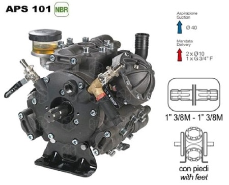 Насос мембранный Comet® серия APS 101 (94 л/мин; 50 бар); вал ВОМ 1"3/8