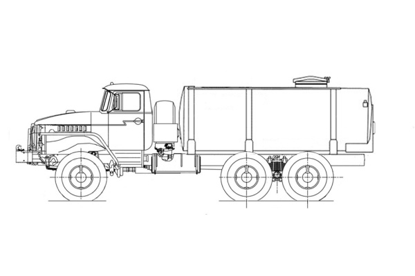 Автоцистерна АВИМАШ АЦПТ-9,5 на УРАЛ 4320-72Е5 (без спального места)