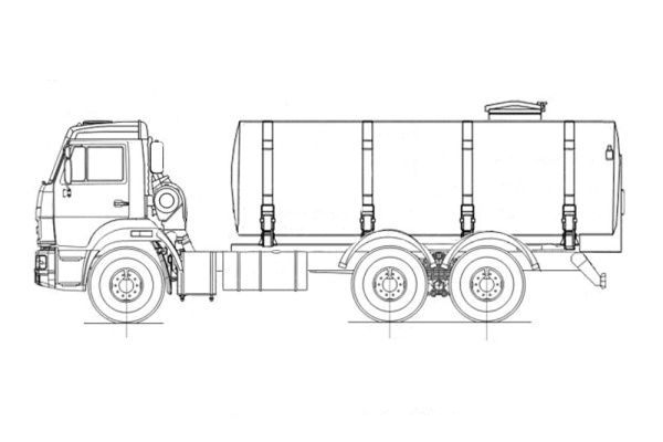 Автоцистерна АВИМАШ АЦПТ-18 на КАМАЗ 65111-50 (без спального места)
