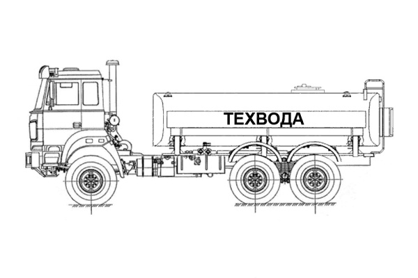Автоцистерна АВИМАШ АЦТ-8 (техвода) на УРАЛ 4320-72Е5 (СВН-80)