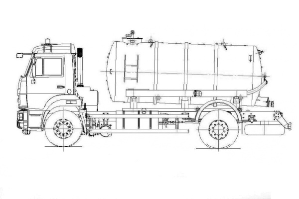 Автоцистерна АКН-10 на КАМАЗ 53605 (КО-505)