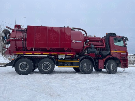 Автоцистерна вакуумная илососная АВИ 18+2 на КАМАЗ NEO 8x4 (Jurop DL-400)