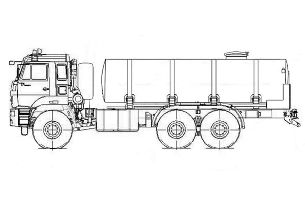 Автоцистерна АВИМАШ АЦПТ-18 на КАМАЗ 65224-53 (со спальным местом)