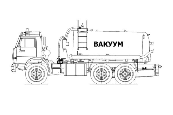 Автоцистерна вакуумная АВ-15 на КАМАЗ 65115 (Jurop PNR-124)