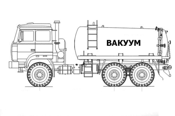 Автоцистерна вакуумная АВ-10ОД на УРАЛ 4320-80E5 (бескапотный) (КО-505)