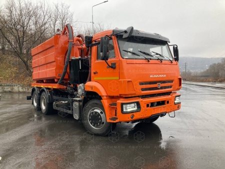 Автоцистерна вакуумная илососная каналопромывочная АВИК-ПРО на КАМАЗ 6520