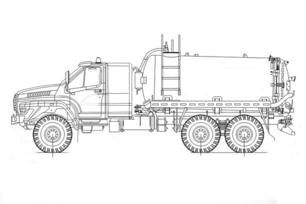 Автоцистерна АКН-10 на УРАЛ NEXT (со сп. местом) (КО-510)