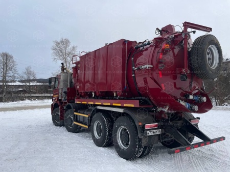 Автоцистерна вакуумная илососная АВИ 18+2 на КАМАЗ NEO 8x4 (Jurop DL-400)