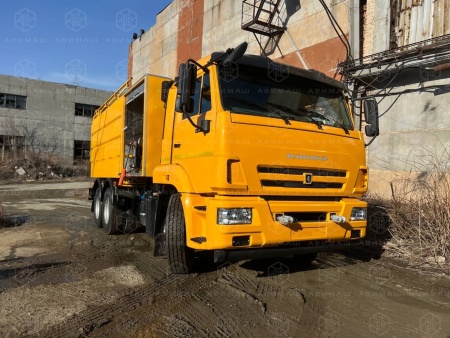 Автоцистерна вакуумная илососная каналопромывочная АВИК-6/5 на КАМАЗ 65115-50 (Jurop PNR-124)
