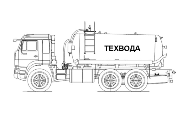 Автоцистерна вакуумная АВИМАШ АВ-10 (техвода) на КАМАЗ 43118-50 (СВН-80)