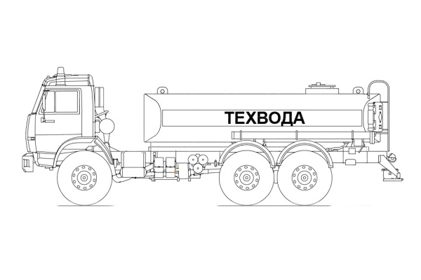 Автоцистерна АВИМАШ АЦТ-15 (техвода) на КАМАЗ 43118-50 (СВН-80)