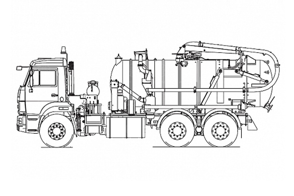 Автоцистерна вакуумная илососная АВИ-10 на КАМАЗ 43118 (Jurop PN-130)
