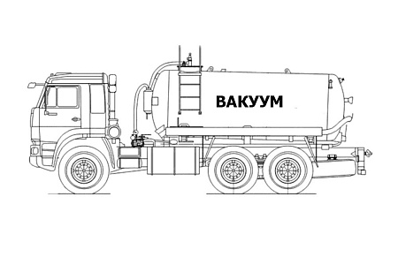 Автоцистерна вакуумная АВ-12 на КАМАЗ 65115 (КО-505)