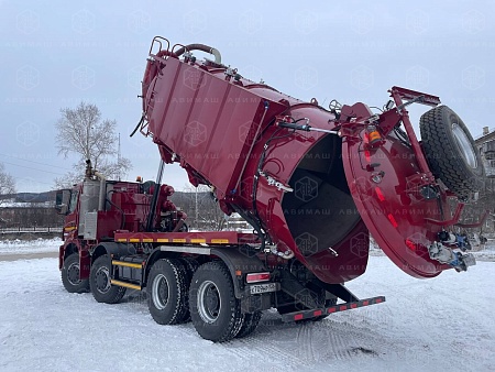 Автоцистерна вакуумная илососная АВИ 18+2 на КАМАЗ NEO 8x4 (Jurop DL-400)