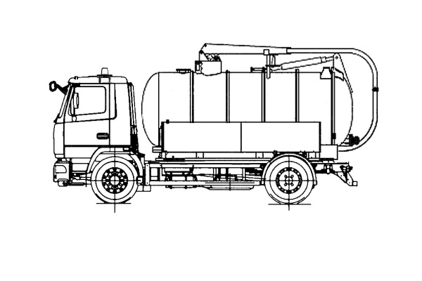 Автоцистерна вакуумная илососная АВИ-10 на МАЗ 534025 (Jurop DL-250)