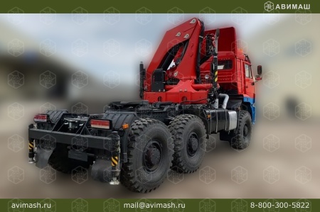 Седельный тягач КАМАЗ 65225 с КМУ Fassi