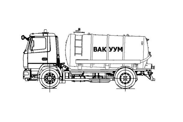 Автоцистерна вакуумная АВ-9 на МАЗ 534025 (Jurop DL-250)