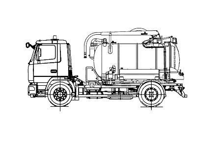 Автоцистерна вакуумная илососная АВИ-8 на МАЗ 5340 (Jurop PN-130)